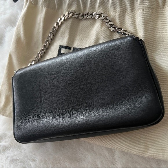 FENDI Micro Baguette Monster Pouch Clutch Bag Napa Leather Black - Picture 10 of 14